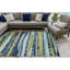 Tapis bleu / vert en polyester touffeté à la main Johvanna-1094158396