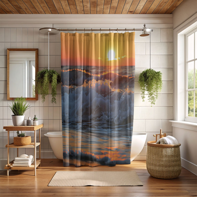 Rideau de douche Ocean Horizon - Premium, H 74 po x l 71 po