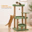 Arbre à chat vert de 112 cm (44 po) pour grands chats avec 4 plateformes-1044039730