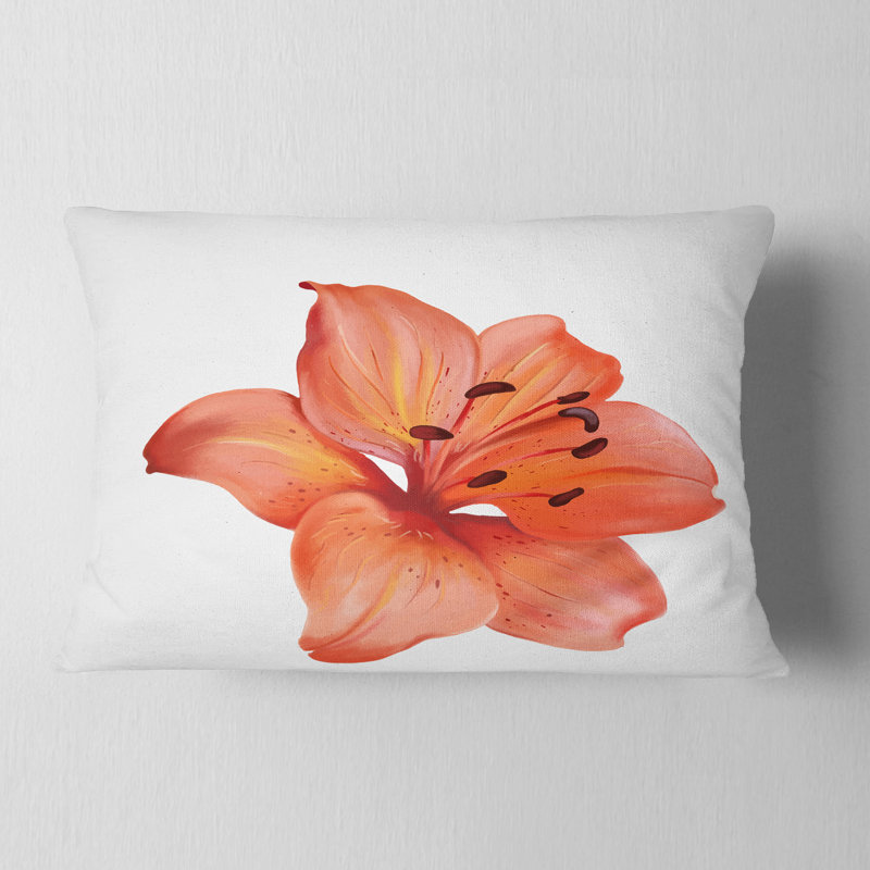 Coussin lombaire en lilys floral magnifique