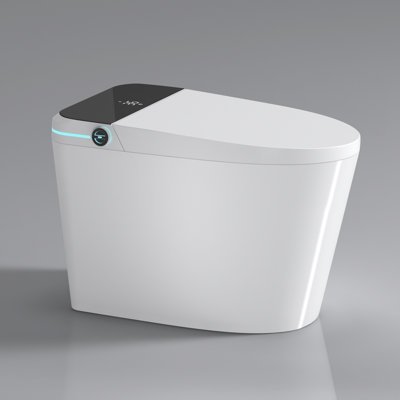 Solis Modern Smart Toilet With Bidet Seat, Auto Open/Close Lid, Foot Sensor, Water-Saving Flushing, Heated Seat