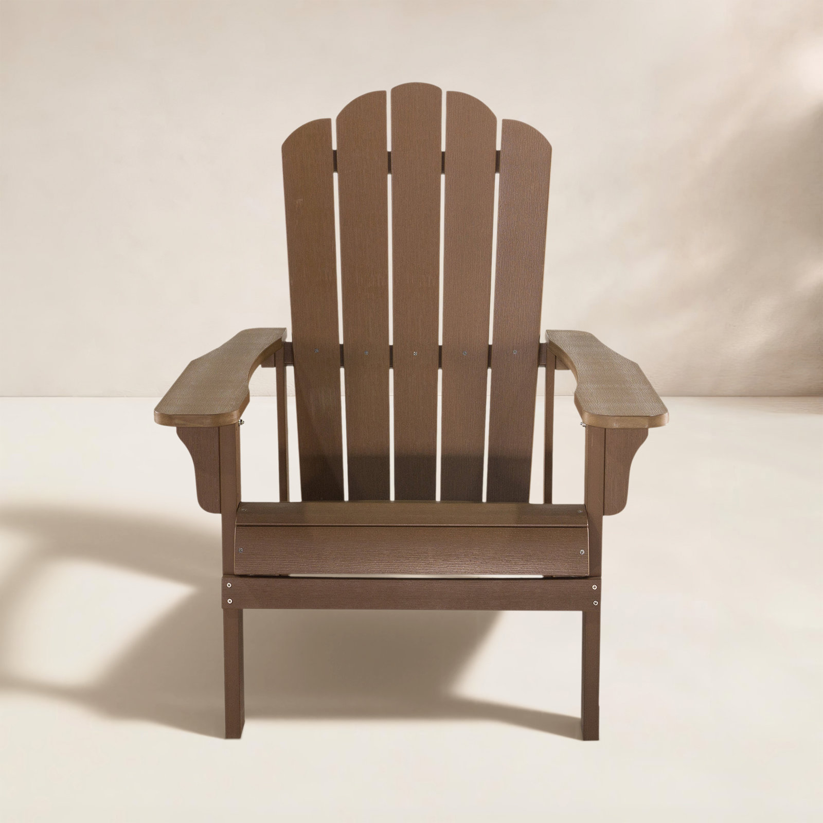 Clarence Outdoor Adirondack Chair, Brown