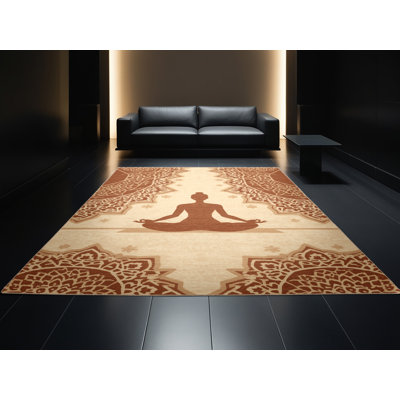 Tapis marocain d'inspiration mondiale Pavni Lotus