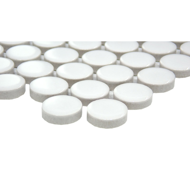 Savvy 11 in. x 12 in. Glossy Porcelain Floor and Wall Tile (14.61 sq. ft./Case), White