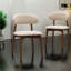 Chaises de salle à manger modernes de qualité supérieure, suède brun clair, bois massif, idéales pour la maison