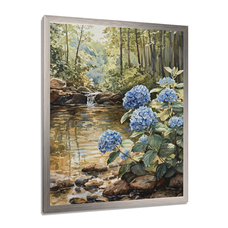 Genine - Floral Wall Art Prints, H 20 po x l 12 po, Reproduction encadrée d'une seule photo, Argent argent