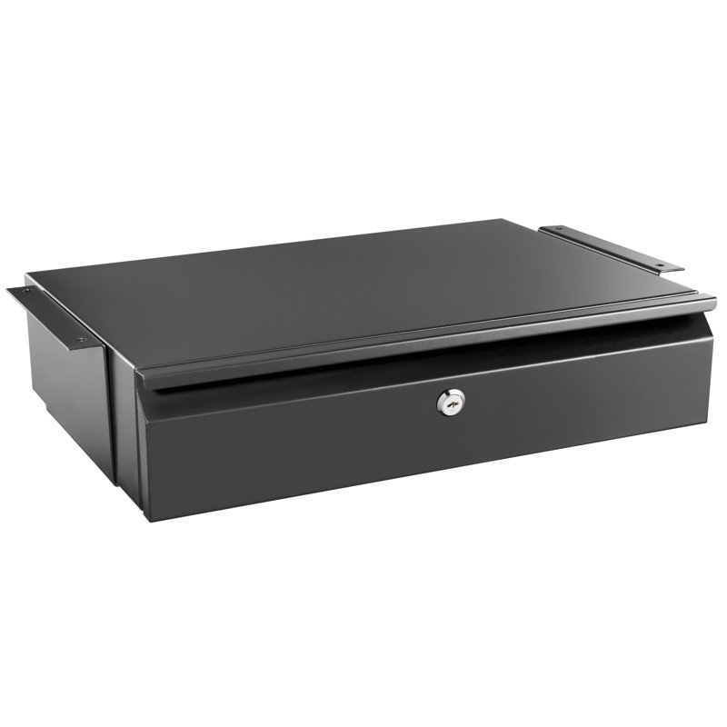 Mount-It! Under Desk Pull-Out Drawer with Lock & 2 Keys Included For Desktops, Tables & Workbenches