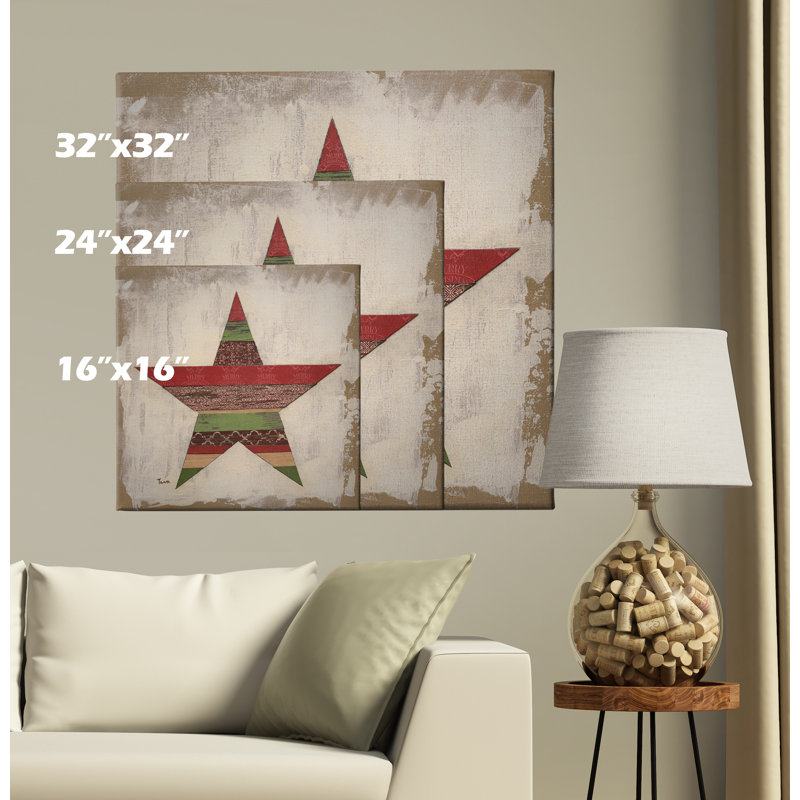 « christmas star », impression sur toile tendue, H 16 po x l 16 po x P 1,5 po