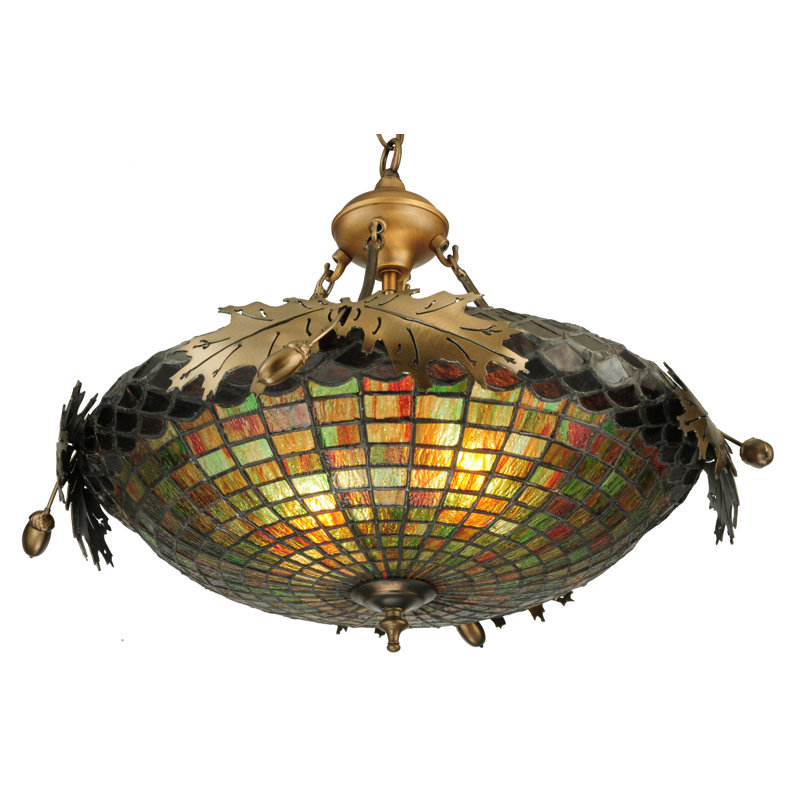Luminaire suspendu bol unique et remarquable 2 lumières Greenbriar