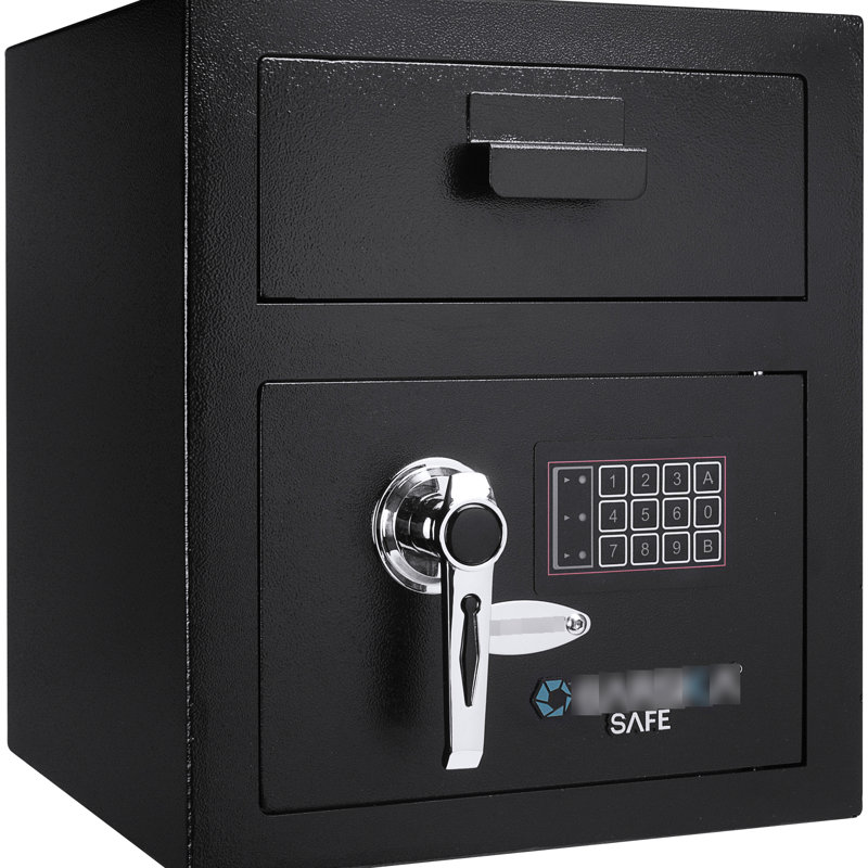 Coffre-fort à clavier 72 pi³ avec dispositif de pêche, deux codes à broches, construction solide, noir, 13,97 po P x P 16,28 H, codes de poids et barrière de 41,51 lb, acier massif,