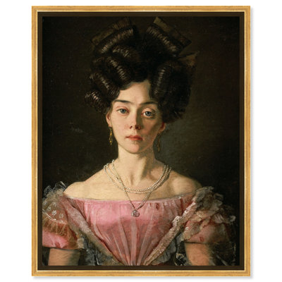Young Lady Canvas Vintage Classic Portrait by Art Remedy