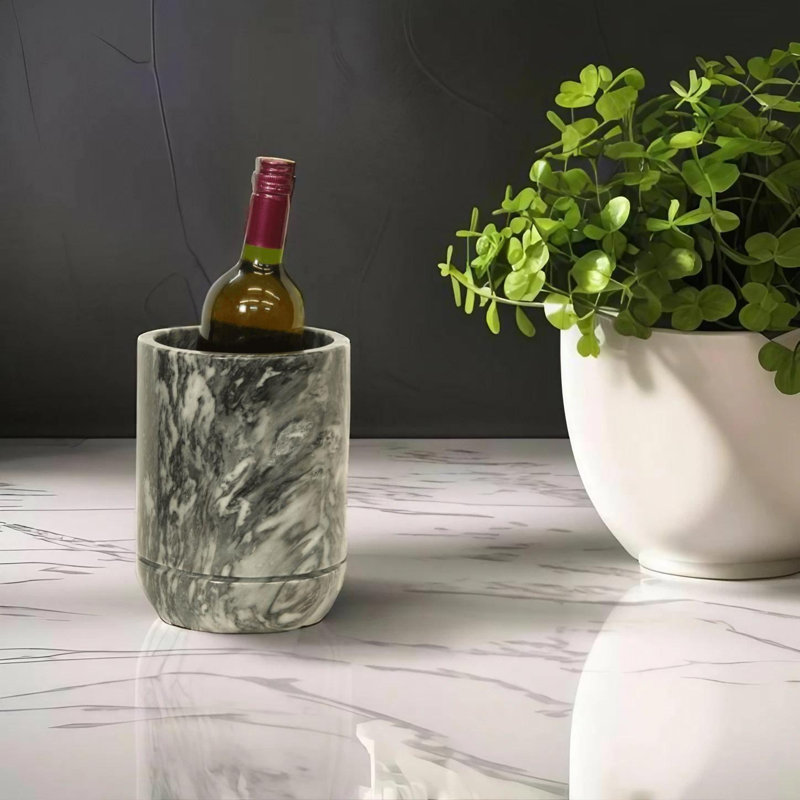 Vase en marbre pour refroidisseur à vin, Noir, noir, noir, noir