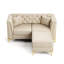 Causeuse 2 places avec 2 coussins et 1 repose-pieds-133040411