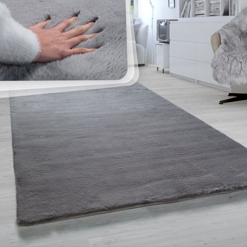 Briscoe Solid Colour Shag Area Rug, Rectangle 160 x 230cm