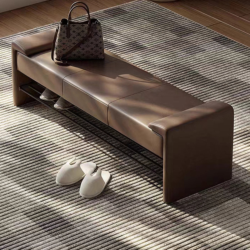 Banc de rangement pour 6 paires de chaussures, Brun