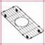 Grille de fond en acier inoxydable 6 1/4 po x 14 1/2 po x 1 1/4 po Elkay Crosstown