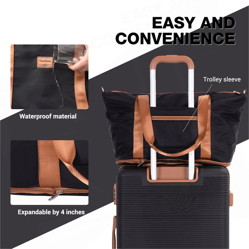 Ensemble 6 pièces de valises rigides Hardshell avec roulettes TSA Lock