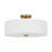 4 - Light Linen Round Fabric Drum Semi Flush Mount