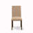 7 Piece Modern Dining Table Set Consist of a Rectangle Wooden Table with X-Legs and 6 Light Sable Linen Fabric Upholstered Chairs, Distressed Jacobean Finish-2001241854-2008170763
