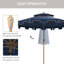Parasol de patio bleu foncé 9 pi - Fonction d'inclinaison et de manivelle pour plus de commodité dans le jardin, la terrasse, la piscine avec auvent