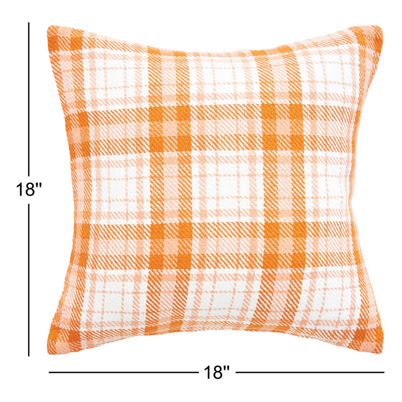  Plaid Woven Throw Pillow