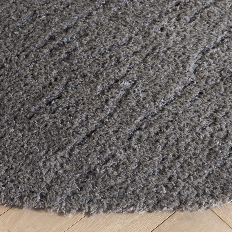 Lindsay Shag Performance Solid Color Rug, Round 6'7"