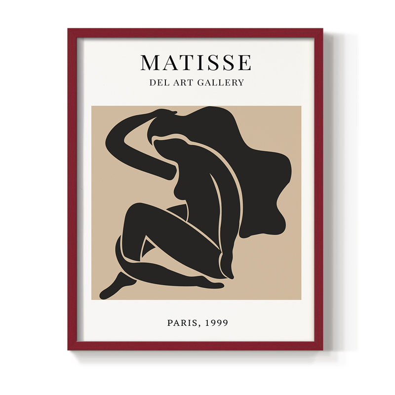 Matisse CXX Framed Print - Solid Wood, 10" H x 8" W, Red