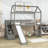 Kaing Twin Size Loft Bed with Slide and Storage-829813893