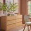 Commode moderne Adamstown à 6 tiroirs, largeur de 136 cm, pour chambre à coucher, couleur naturelle-1423087836