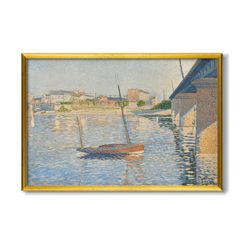 Le Clipper, Asnières, 1887 - Paul Signac - Toile encadrée sur mesure, 24x34 INNER SIZE, Framed Canvas