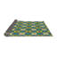 Tapis turquoise/jaune à motifs-966743701