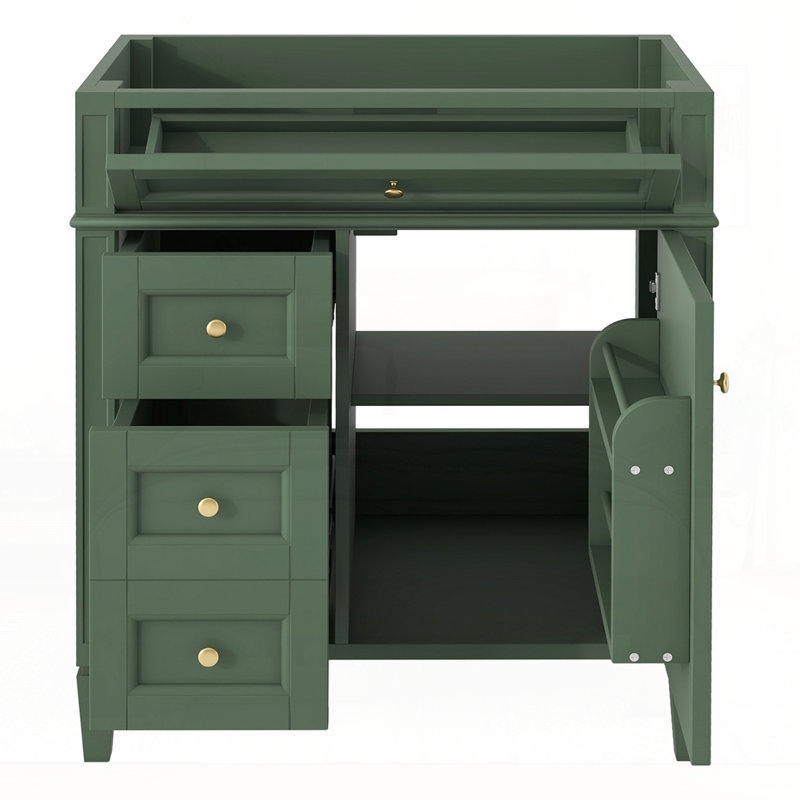 Meuble-lavabo de 30 po sans lavabo supérieur, Vert
