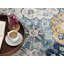 Tapis abstrait bleu / jaune moutarde Kymiere-1794583401