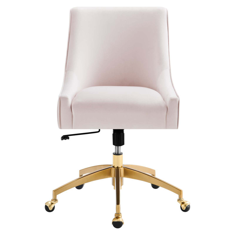 Modway Discern Performance Velvet Office Chair, Pink