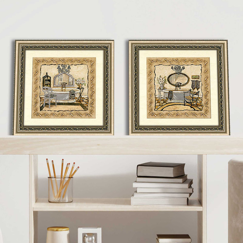 Chandelier Elegance' Print Under Glass