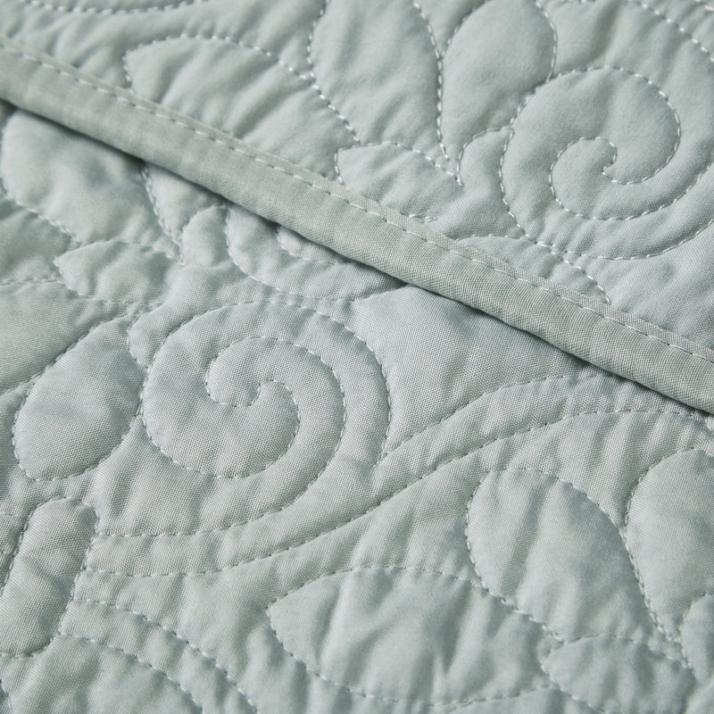 Oversized Quilted Throw 60X70", Seafoam