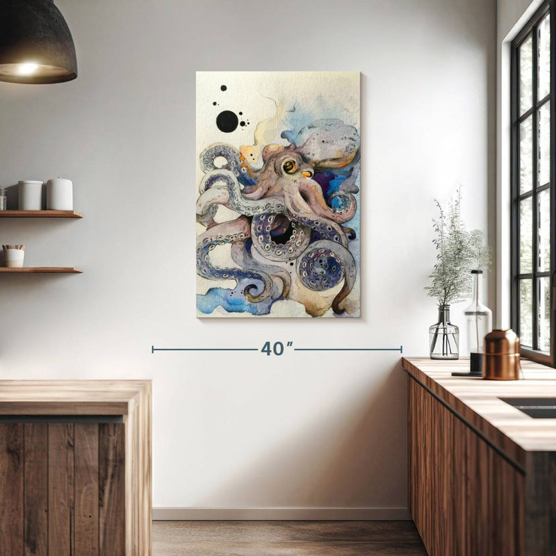 Pieuvre rêveuse, H 39 po x l 26 po
