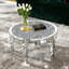Round Coffee Table Mirrored Diamonds Inlay