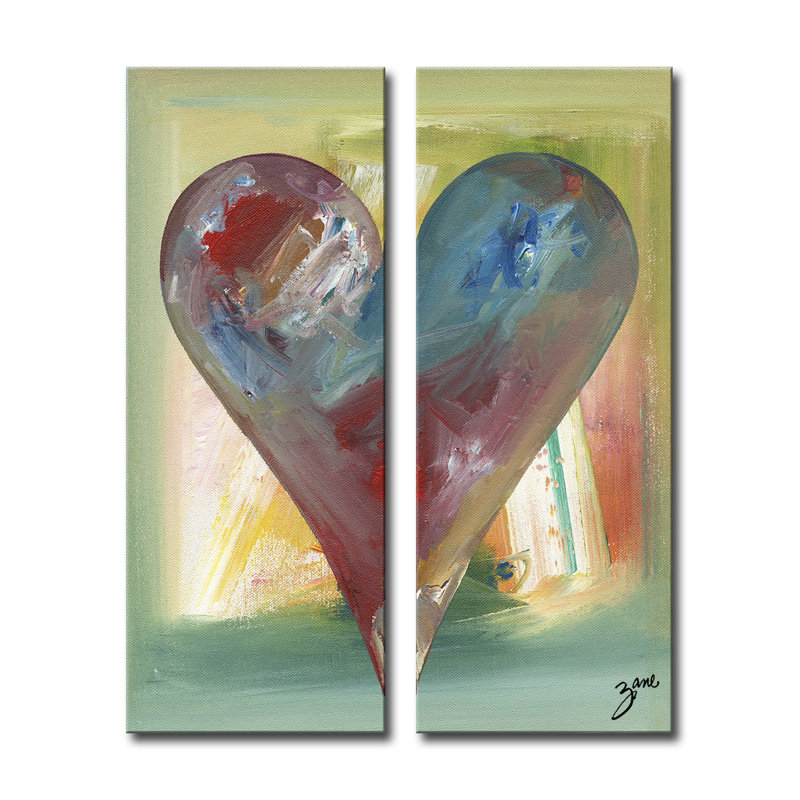 Flèche par Zane - ensemble de 2 reproductions sur toiles tendues, H 40 po x l 32 po x P 1,5 po