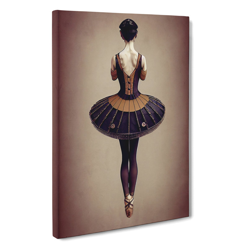 Vintage Ballerina - Wrapped Canvas, 50cm H x 35cm W x 3cm D