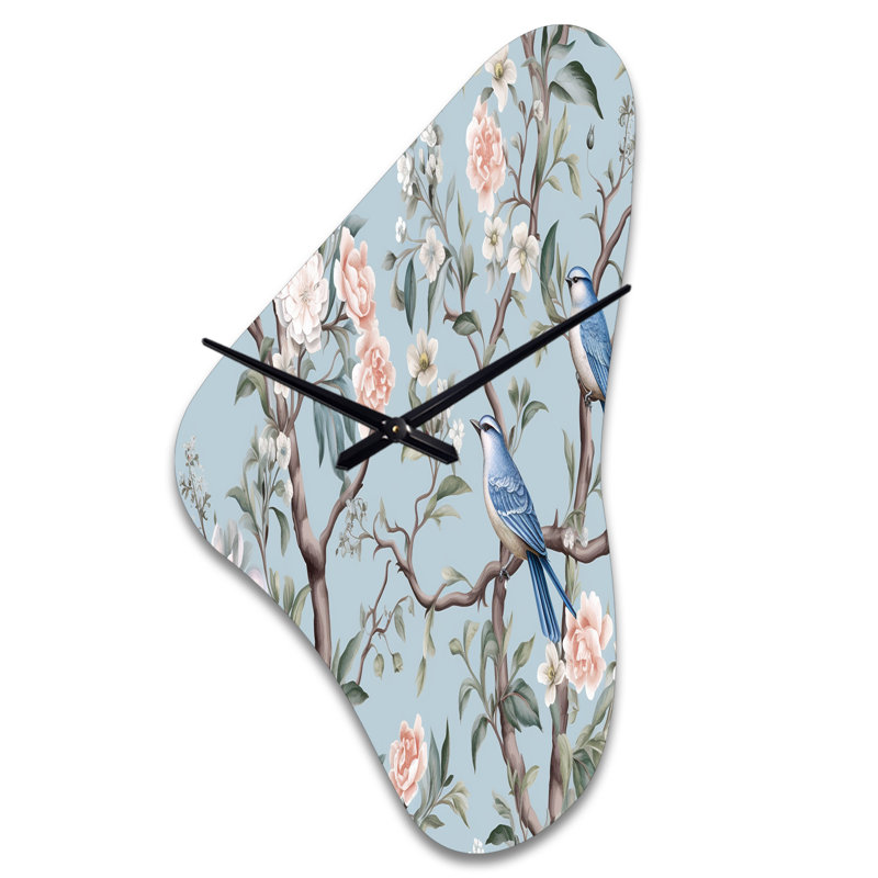 Horloge murale asymétrique Bansil Chinoiserie, Moyenne