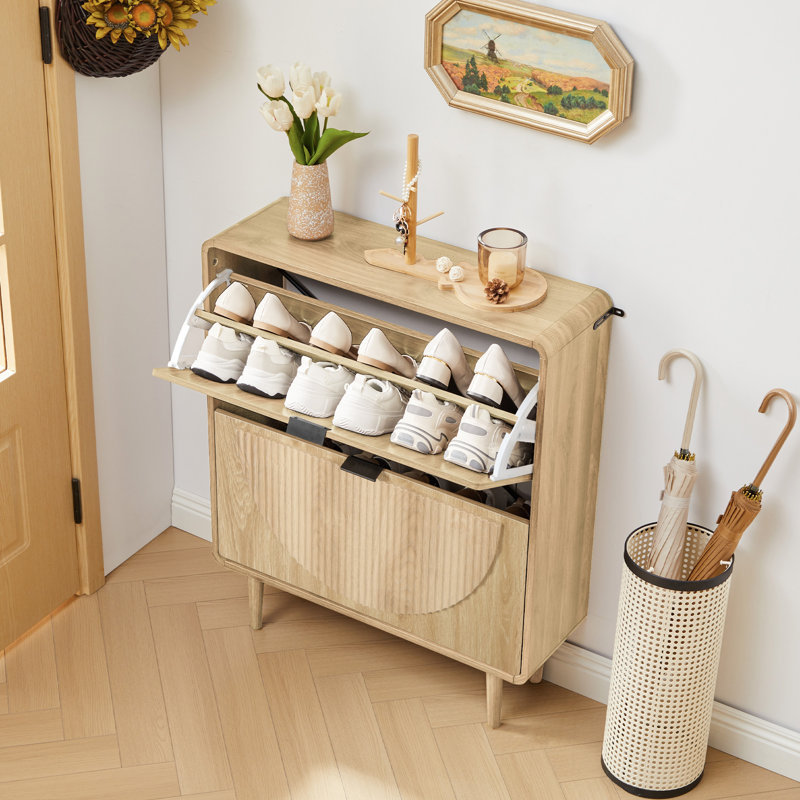 Armoire de rangement pour 12 paires de chaussures (l 29 po), Naturel