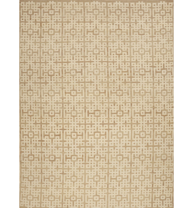 Geometric Area Rug in Beige