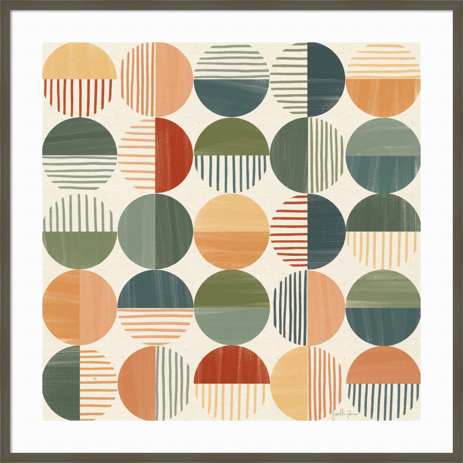 Born To Roam Pattern II, Gray, 41" H x 41" W x 1" D