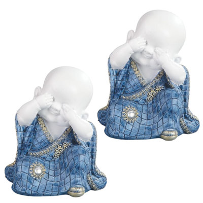 "2-PC Set" ICE ARMOUR 5,75 "H Figurine Moine No See