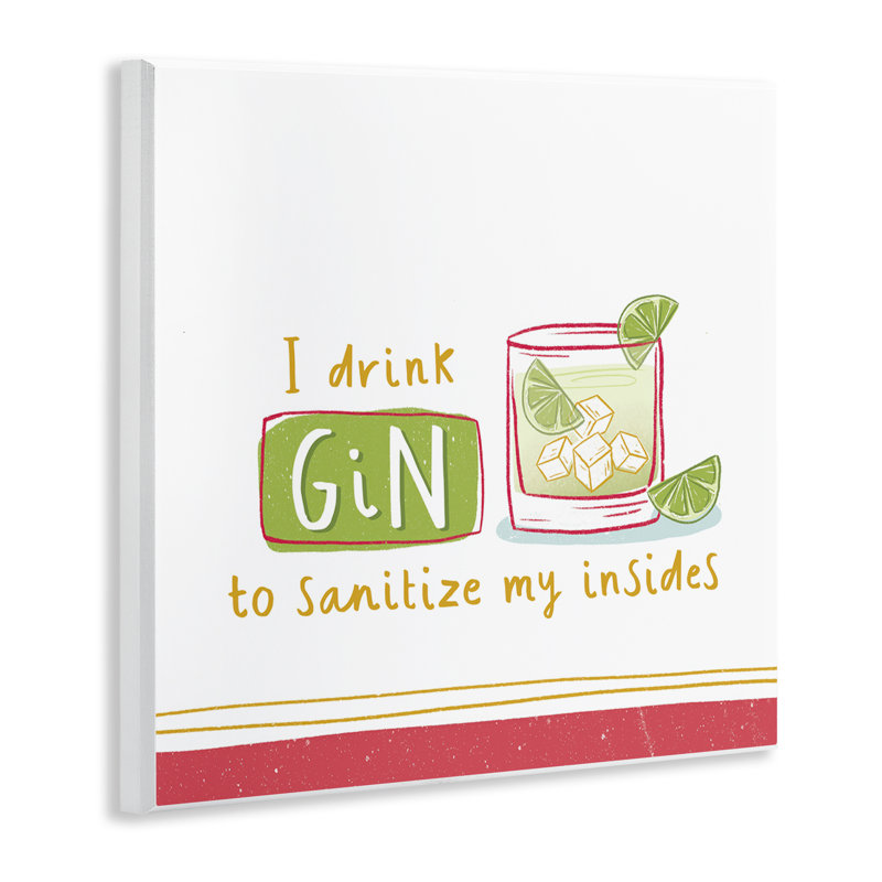 «Drôle de gin», art mural sur plaque par Courtney Morgenstern