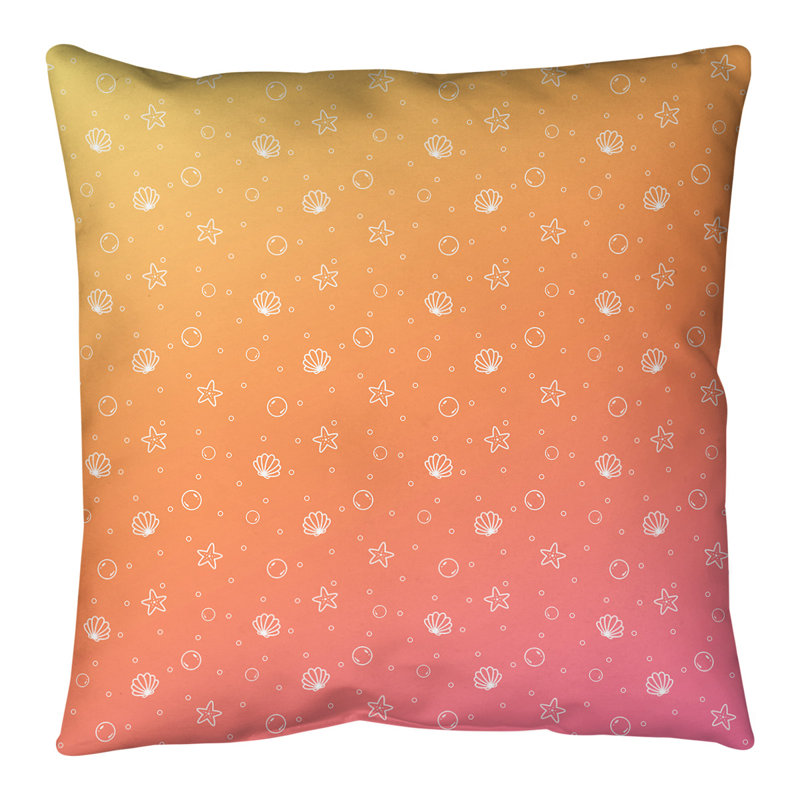 Coussin de sol Katelyn Elizabeth, H 28 po x l 28 po, Rose / orange
