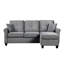 Canapé modulaire réversible moderne 1Pc avec 2 coussins rembourrés en tissu de velours-2091668135
