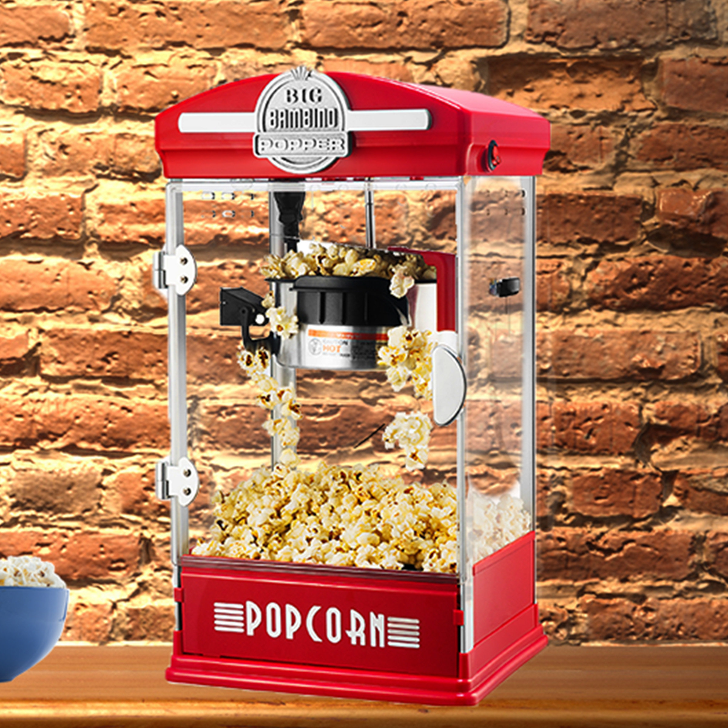 Olde Midway Movie Theater-Style Popcorn Machine Popper with Cart and 8 oz Kettle, Cream