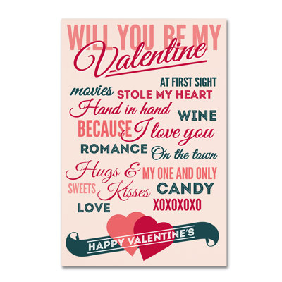 «Valentines Day» par Lantern Press, reproduction d'art sur toile tendue